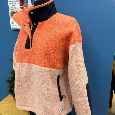 The North Face - Cragmont 1/4 Snap Women's Fleece - MSRP compared $189: Pink/Orange-women-LG