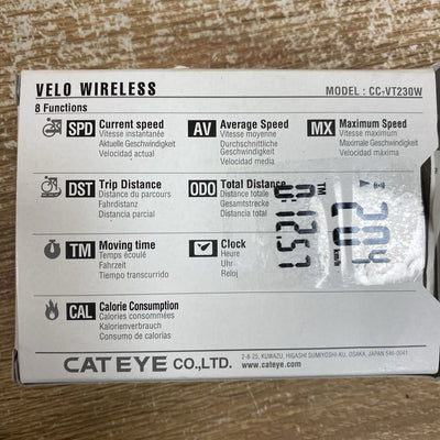 CatEye - Velo Wireless Cyclocomputer - MSRP $60: White/Red--