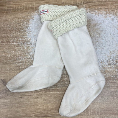 Hunter - Boot Socks - MSRP $60: White-unisex-MD