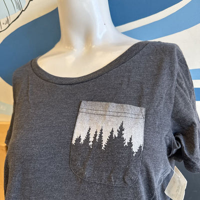 tentree - Women's Pocket T-Shirt - MSRP $45: Dark Grey-women-MD