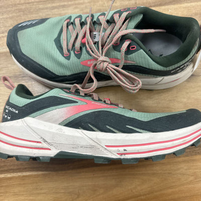 Brooks - Women's Cascadia 16 Trail Running Shoes - MSRP $160: Green/White/Red-women-8.5