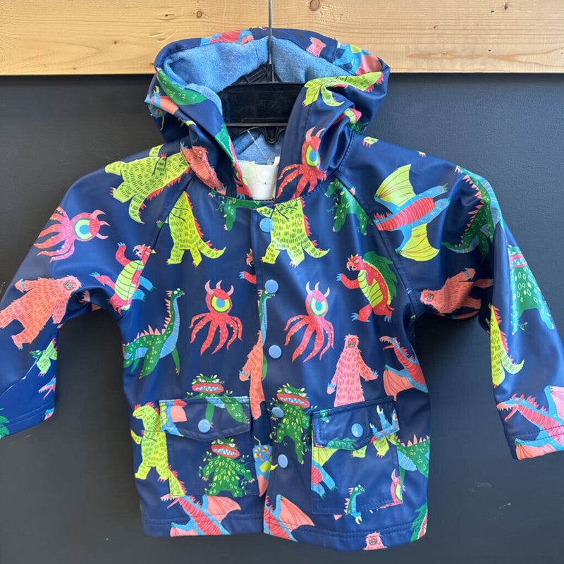 Hatley - Rain Coat fleece lined jacket - MSRP $79: Navy/Multi-children-3