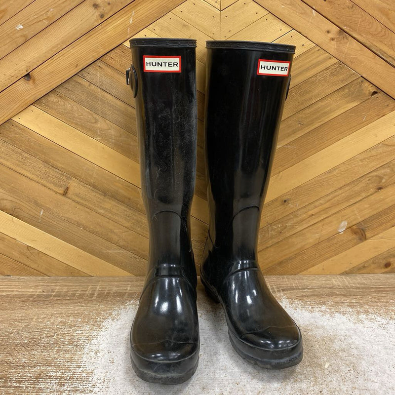 Hunter - Original Tall Rain Boots - MSRP $200: Black/White/Red-women-7