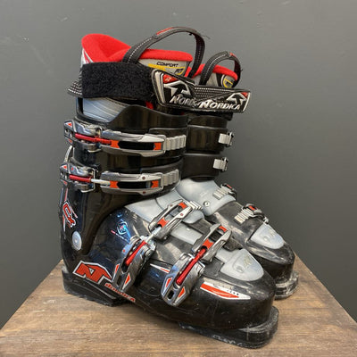 Nordica CX 55 - Downhill Ski Boots MSRP $250: Black/Red-unisex-26.5