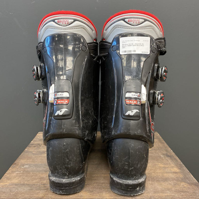 Nordica CX 55 - Downhill Ski Boots MSRP $250: Black/Red-unisex-26.5