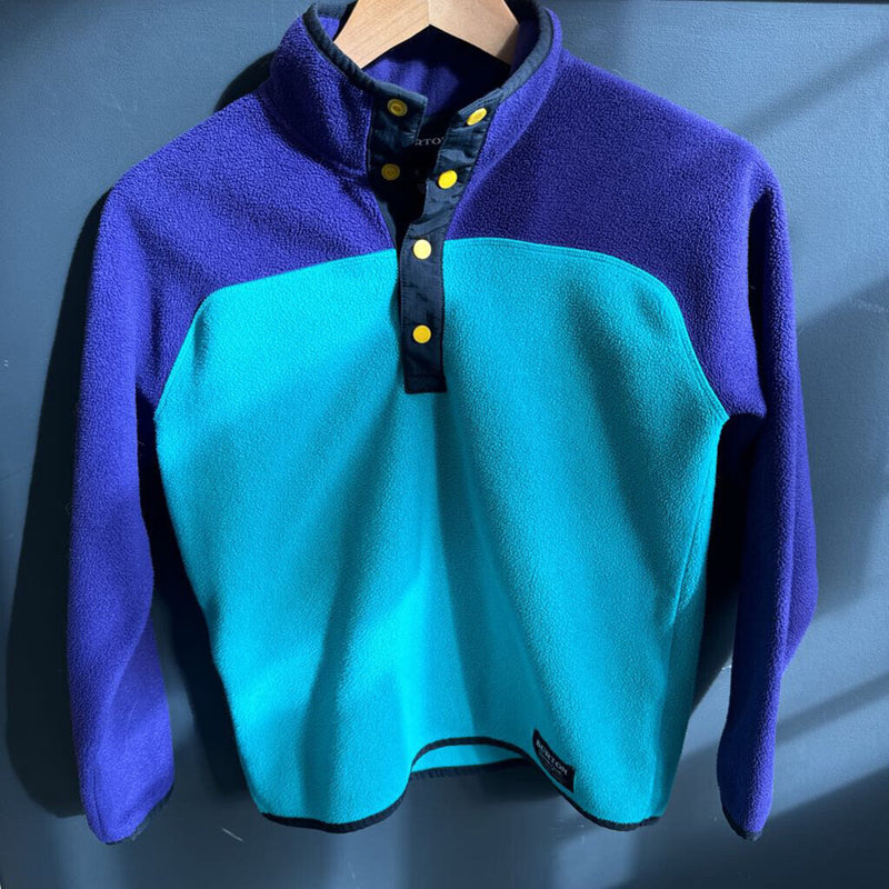 Burton- Cinder Fleece Anorak- MSRP $85: Teal Purple -children-