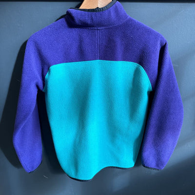 Burton- Cinder Fleece Anorak- MSRP $85: Teal Purple -children-