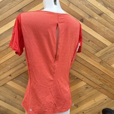 Lululemon- S/S Active Top : Red -women-LG