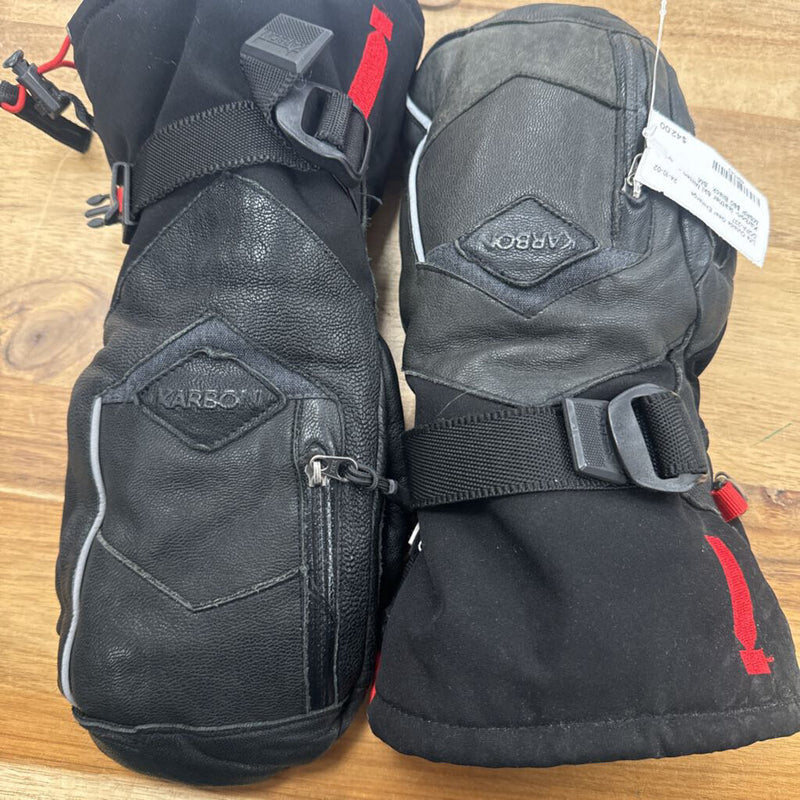 Karbon- leather Ski Mitten - MSRP $80: Black -children-SM