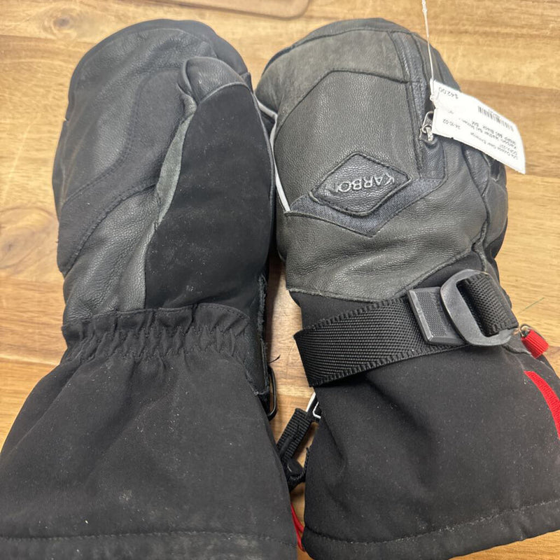 Karbon- leather Ski Mitten - MSRP $80: Black -children-SM