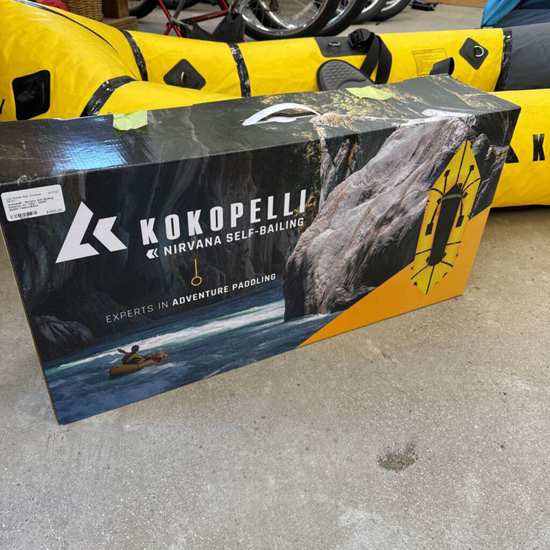 Kokopelli - Nirvana Self-Bailing Packraft w/ TiZip - MSRP $2455: Yellow/Black--