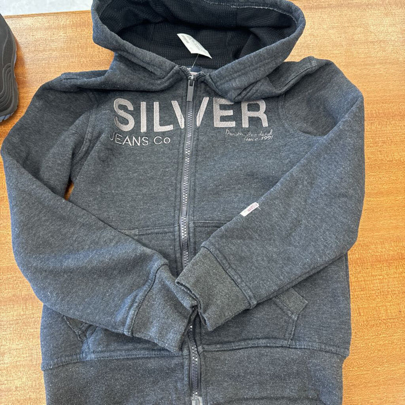 Silver Jeans - Kids Full-Zip Hoodie - MSRP comp $30: Dark Grey-children-SM