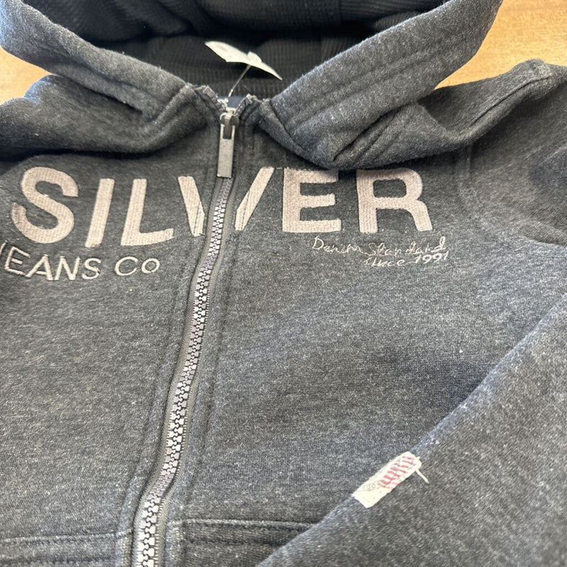 Silver Jeans - Kids Full-Zip Hoodie - MSRP comp $30: Dark Grey-children-SM