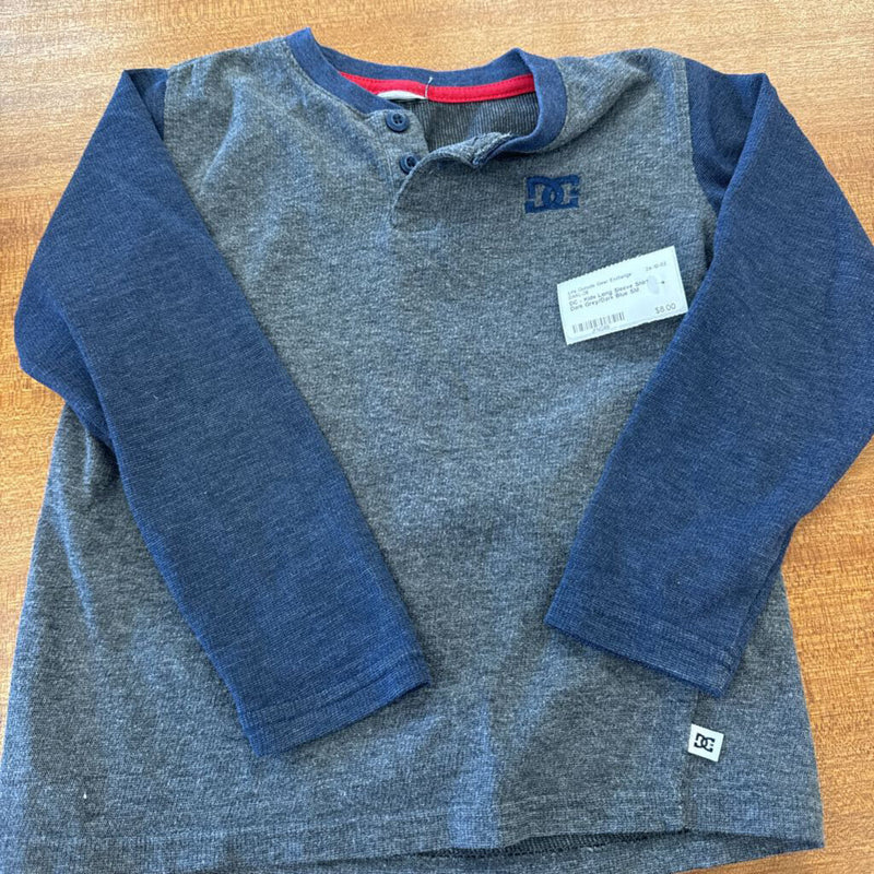 DC - Kids Long Sleeve Shirt: Dark Grey/Dark Blue-children-SM