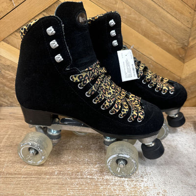 Moxi - Women's Panther Roller Skates - MSRP $317: Black/Animal Print-women-W7