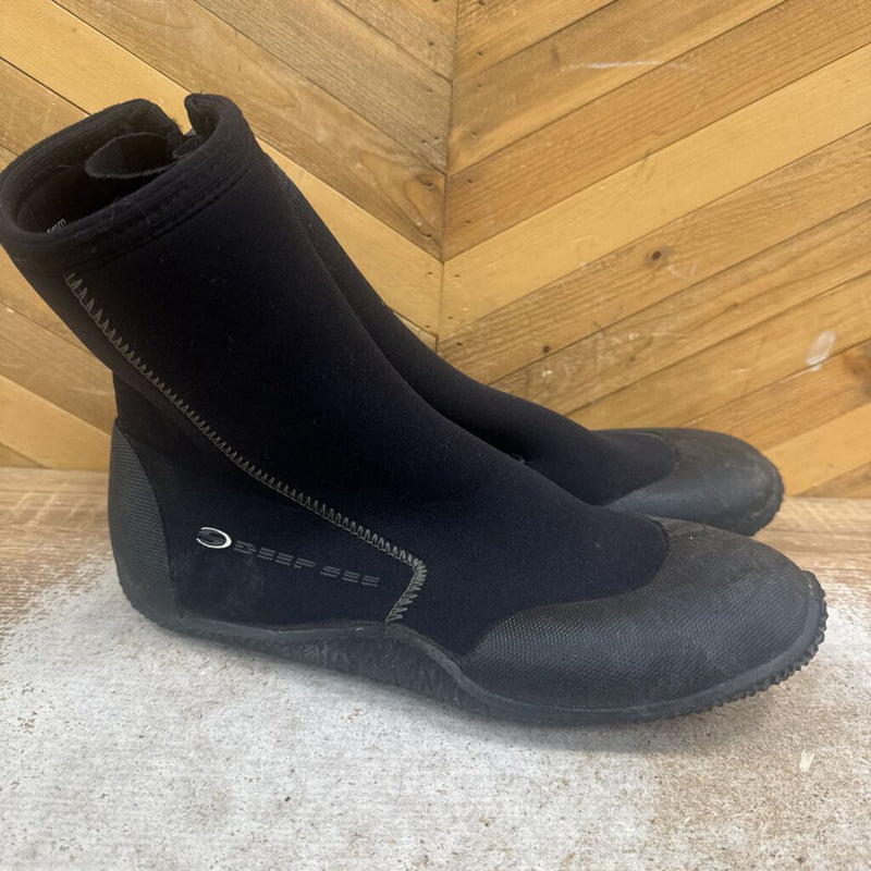 Deep Sea - Neoprene Paddling Boots - MSRP $60: Black-unisex-M11