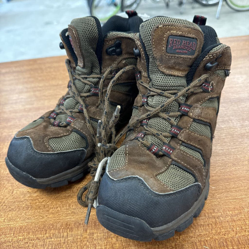 Red Head Brand Co. - Kids Mid Hiking Shoes - MSRP $70: Brown/Black-children-M5