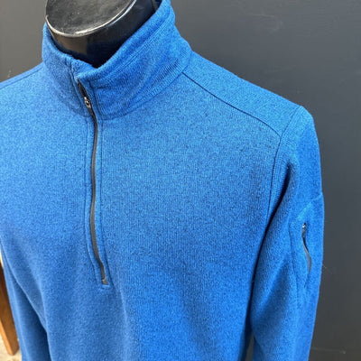 Avia - Men's Half-Zip Sweater Fleece: Blue-men-LG