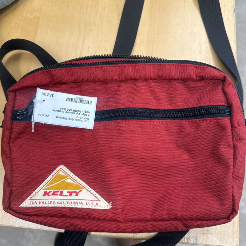 Kelty - Zip Rectangle Shoulder/Crossbody Bag - MSRP $60: Red --