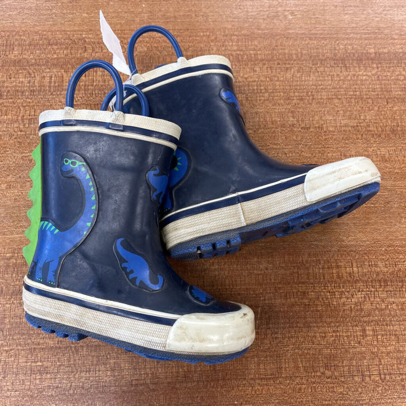 Kids Lined Rubber Boots : Blue-children-7T