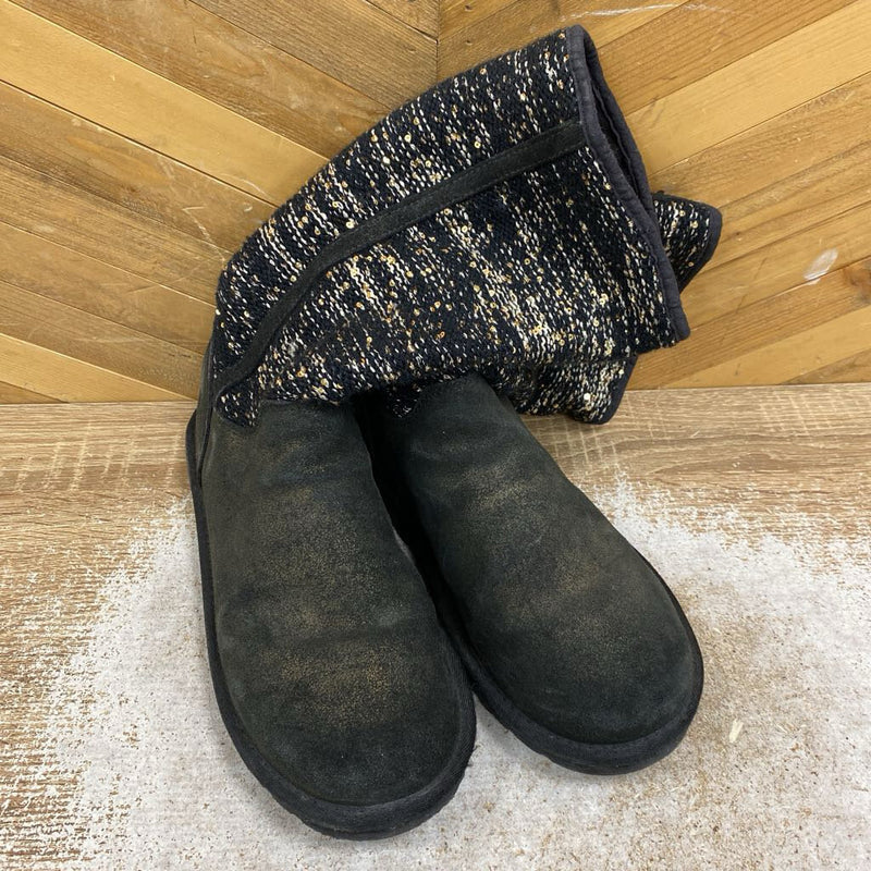 Ugg- Camaya Sequin boot- MSRP $175: Black/Gold -women-7