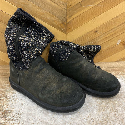 Ugg- Camaya Sequin boot- MSRP $175: Black/Gold -women-7