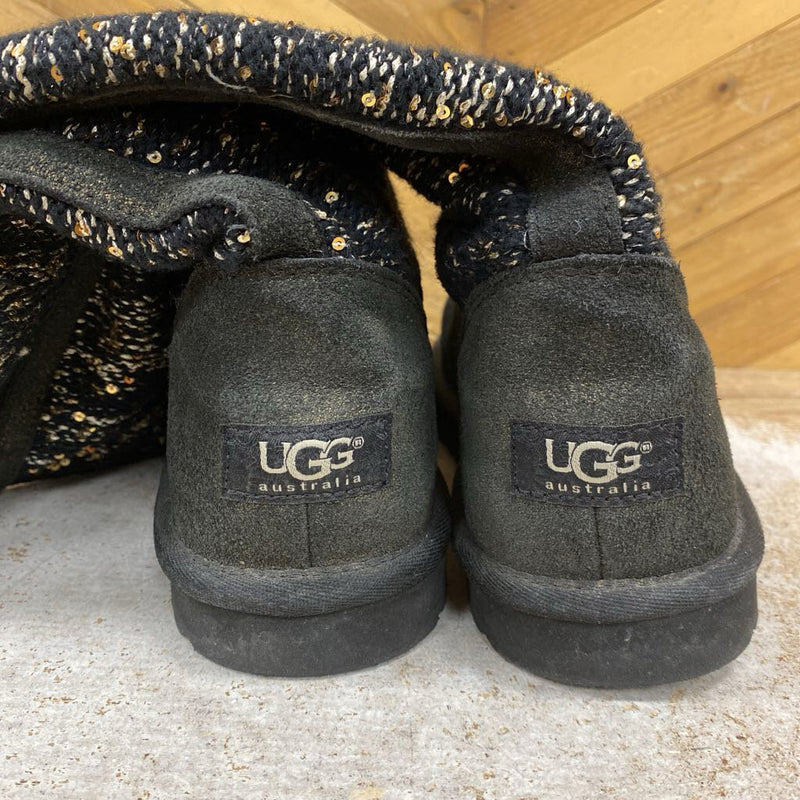 Ugg- Camaya Sequin boot- MSRP $175: Black/Gold -women-7