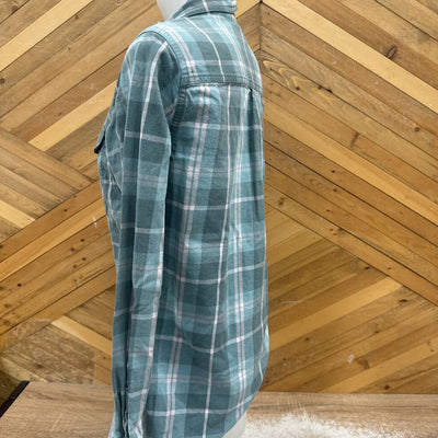 Eddie Bauer - Women's Flannel Long Sleeves - MSRP $95: Green/White-women-MD