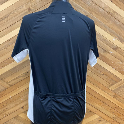 Diadora - Men's Half-Zip Cycling T-Shirt : Black/White-men-LG