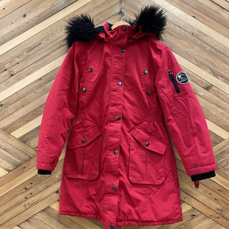 Diesel- youth parka - MSRP compared $200: Red -children-14/16Y