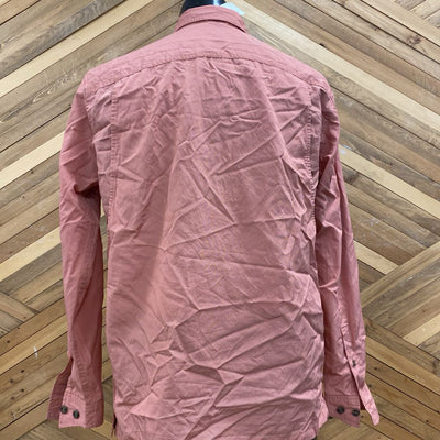 Eddie Bauer - Men's UPF Guide 2.0 Button-Up Shirt Long Sleeves - MSRP $109: Light Orange-men-MD