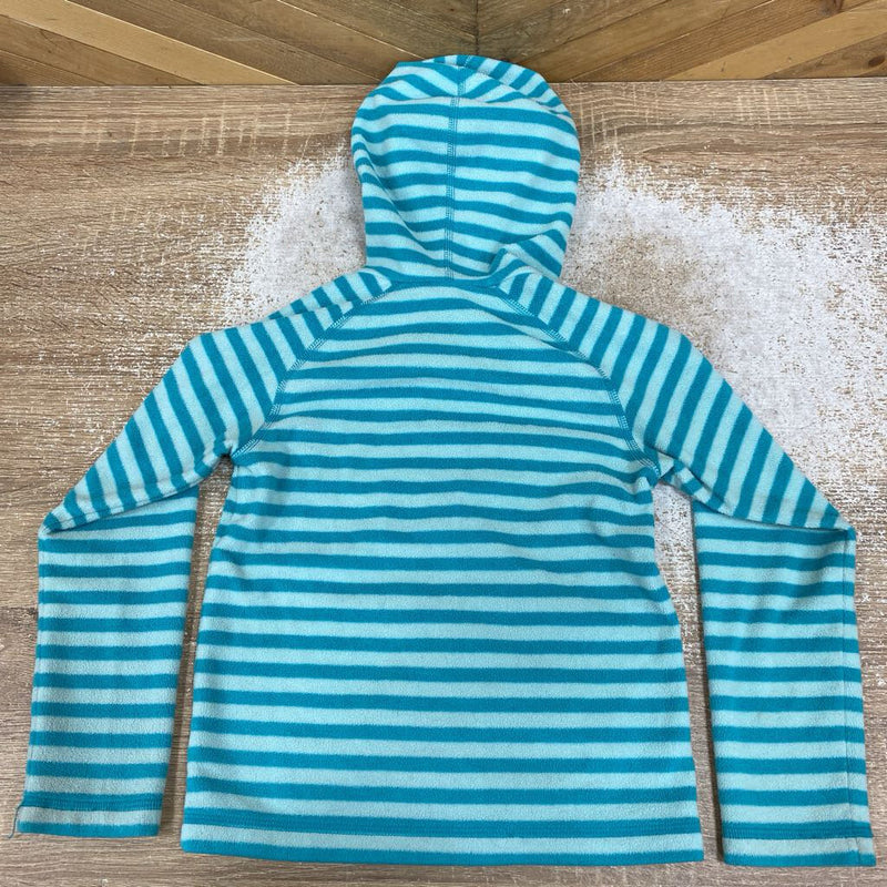 The North Face - Kids Striped Full-Zip Hooded Fleece - MSRP $65: Teal/Blue-children-4T