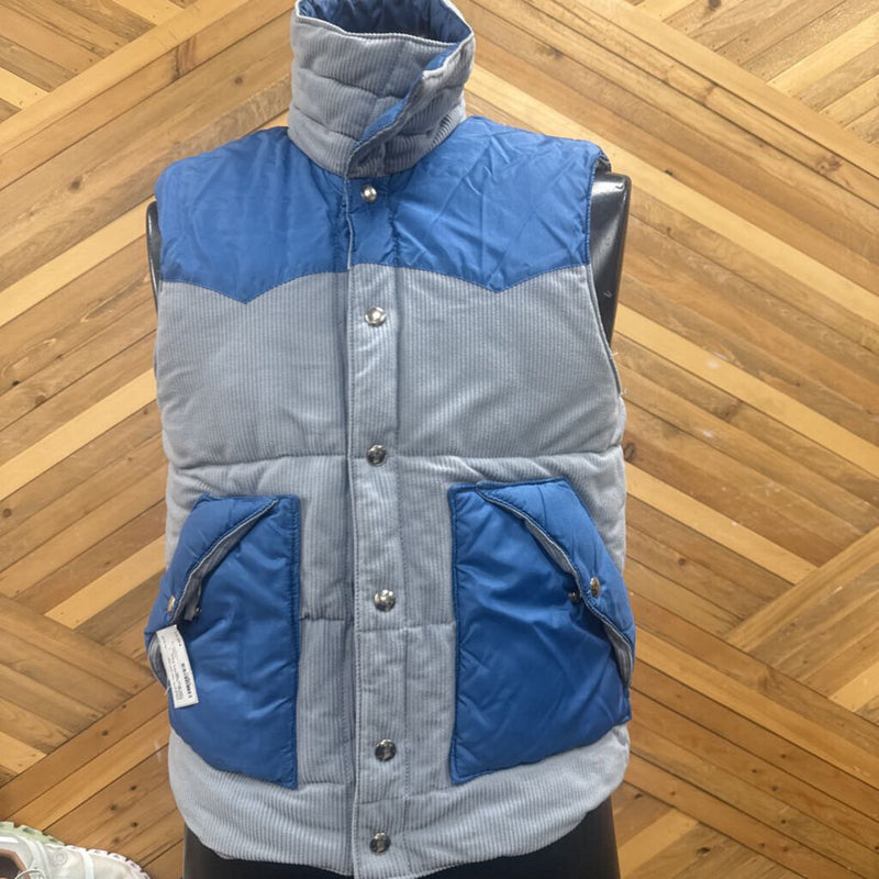 Pioneer- reversible insulated vest: Blue -unisex-MD