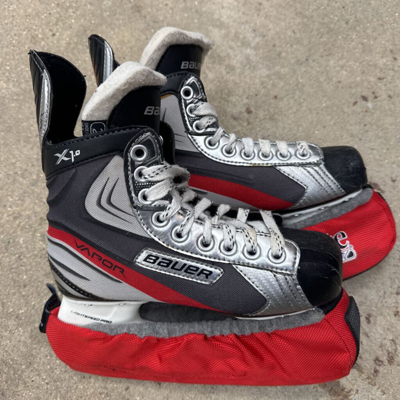 Bauer - Junior Vapor XSelect Hockey Skates - MSRP $180: black red -children-2