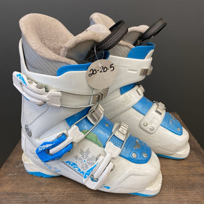 Nordica - Kid's Team 3 Firearrow Downhill Ski Boots - MSRP $190: White Blue -children-20-20.5