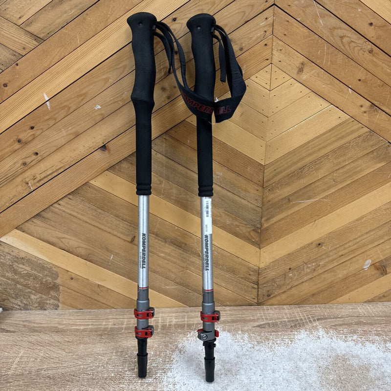 Komperdell - Ti-7 EXP Compact Powerlock Trekking Poles - MSRP $120: Grey/Black/Red--