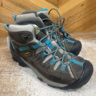 KEEN - Women's Targhee Waterproof Hiking Boots - MSRP $200: Grey/Blue-women-W11