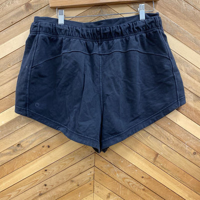 Lululemon - Women's Drawstring Shorts: Black-women-LG