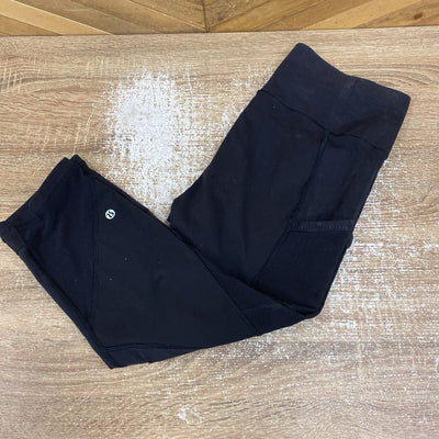 Lululemon - Women's Cropped Leggings: Black-women-LG