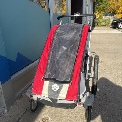 Chariot Baby Jogger and Bike Trailer: Red and Grey-children-