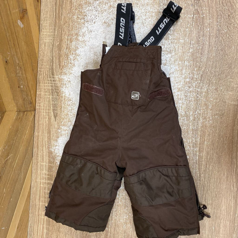 Gusti Insulated Brown Ski Overalls: brown-unisex-