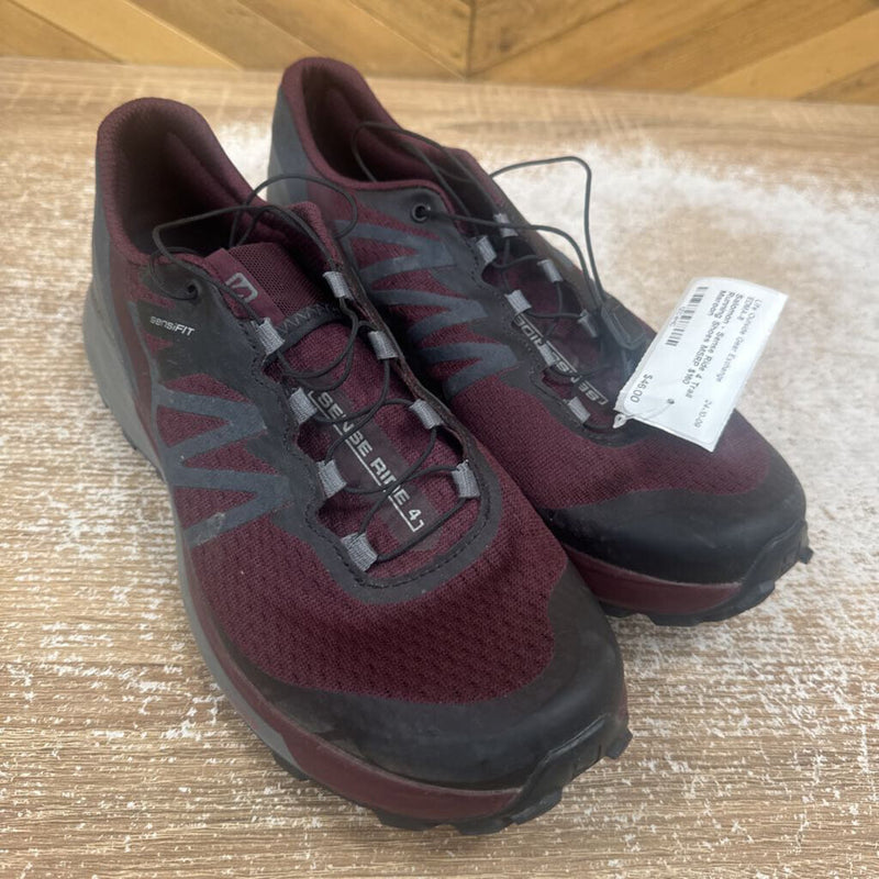 Salomon Sense Ride 4 Trail Running Shoes: Maroon-unisex-