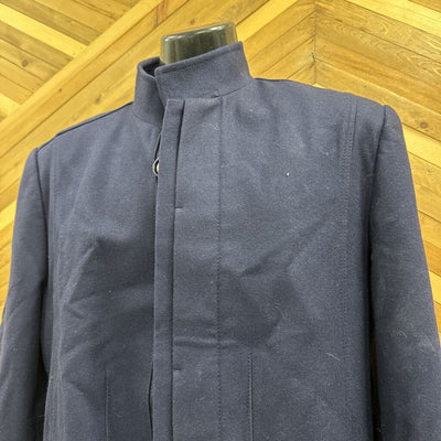 Calibre - Men's Overcoat - MSRP comp $900: Dark Blue-men-XL