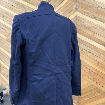 Calibre - Men's Overcoat - MSRP comp $900: Dark Blue-men-XL