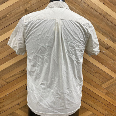 Patagonia- button polo shirt Men;s- MSRP $99: Off White -men-SM