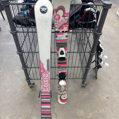 Rossignol- Trixie ski with TC45 binding - MSRP compared $555: White Pink Grey --90