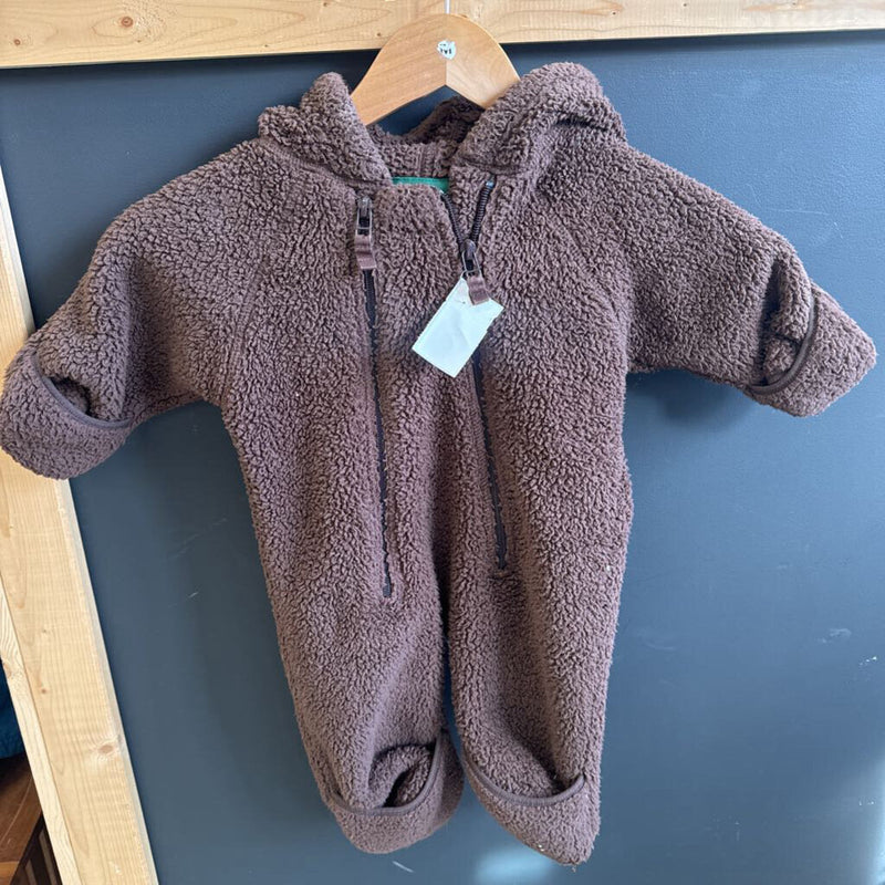 L.L. Bean - Fleece bear bunting suit- MSRP $80: Brown -children-0-3m