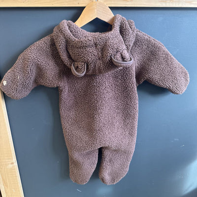 L.L. Bean - Fleece bear bunting suit- MSRP $80: Brown -children-0-3m