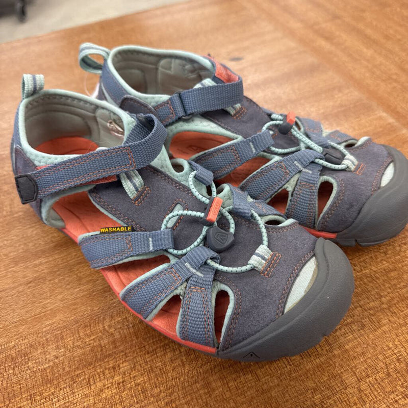 KEEN - Kids Sandals: Grey/Blue/Pink-children-5Y