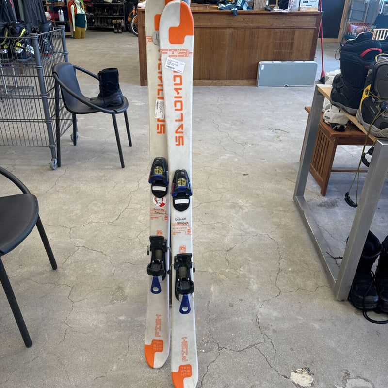 Salomon- fish twin tip freestyle ski 131cm: white orange -unisex-131 cm